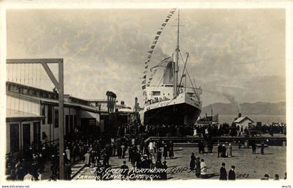 PC CPA US, OREGON, FLAVEL, S.S. GREAT NORTHERN, REAL PHOTO POSTCARD (b5684)