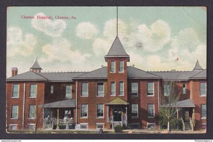 Postcard, United States, Chester PA, Chester Hospital