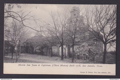 Postcard, United States, San Antonio TX, Mission San Juan de Capistran