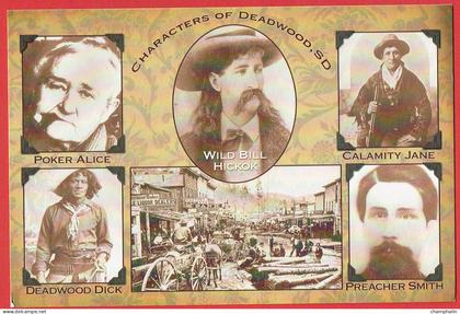 Characters of Deadwood - Vues diverses - Wild Bill Hickok Calamity Jane Cowboys Far-West