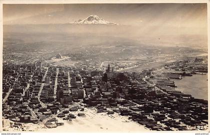 SEATTLE (WA) Bird's eye view - REAL PHOTO