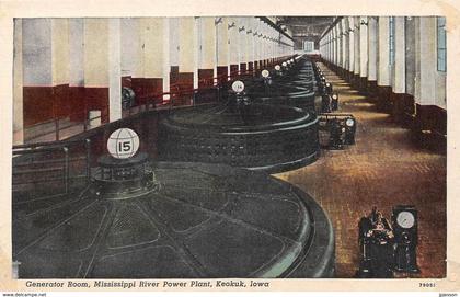 ETATS UNIS  IOWA  KEOKUK  GENERATOR ROOM,MISSISSIPPI RIVER POWER PLANT