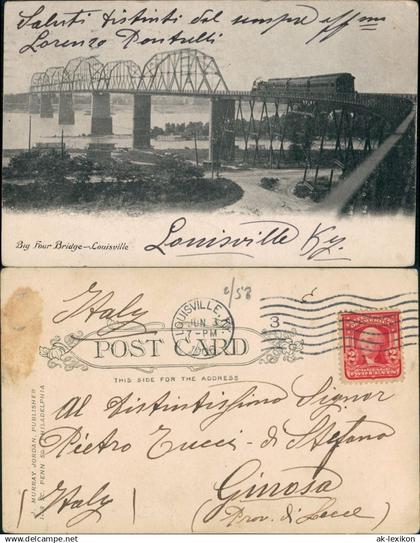 Louisville (Ky) Big Four Bridge, Eisenbahn-Brücke, Railway 1906