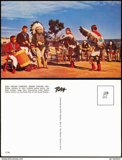 Postcard Grand Canyon - USA HOPI INDIAN DANCERS, GRAND CANYON 1972