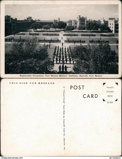 Roswell (New Mexico) Regimental Formation Military Institute 1930  USA