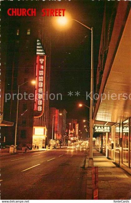 72909342 Nashville Tennessee Church Street at night