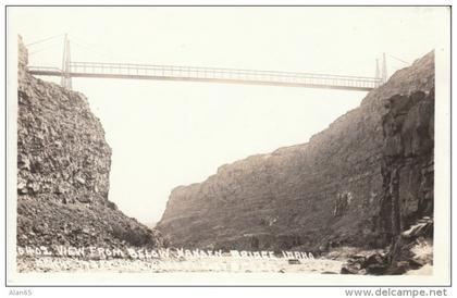 Snake River ID Idaho, Hansen Bridge near Twin Falls over Snake River, c1910s Vintage Real Photo Postcard