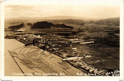 PC US, WASHINGTON,LONGVIEW, WEYERHAUSER MILL, REAL PHOTO POSTCARD (B6255)