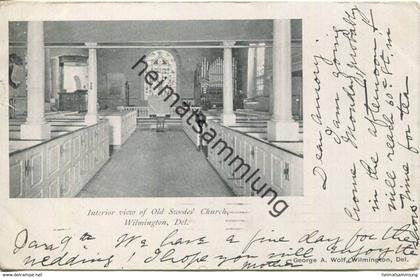 Delaware - Wilmington - Interior view of old Swedes Church - Organ - Orgel - Publisher George A. Wolf Wilmington