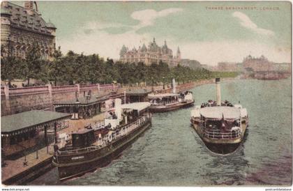 London - Thames Embankment - & boat