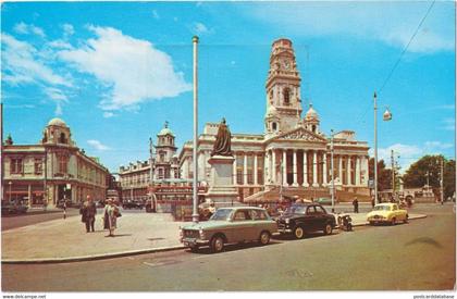 Portsmouth - The Guildhall - & old cars