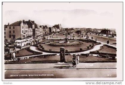 WESTON SUPER MARE BEACH LAWNS (CARTE PHOTO)