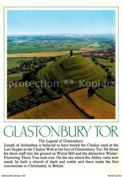 73258218 Somerset Glastonbury Tor Fliegeraufnahme Somerset