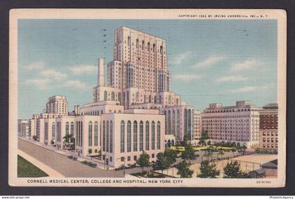 Postcard, United States, New York City NY, Cornell Medical Center