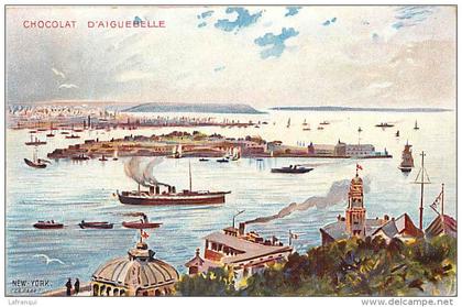 pays divers -etats unis- usa -ref C307- la rade de new york - chocolat d aiguebelle - postcard in good condition  -