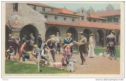 Fred Harvey Indian Building, Albuquerque NM New Mexico, Detroit Publishing c1910s Vintage Postcard