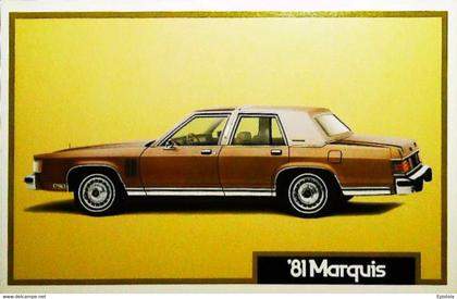 ► MERCURY  Marquis 1981 -  Garage Automobile Publicity (Litho.U.S.A) Roadside