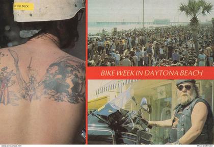 Bike Week at Daytona Beach Hells Angels USA Tattoo Postcard