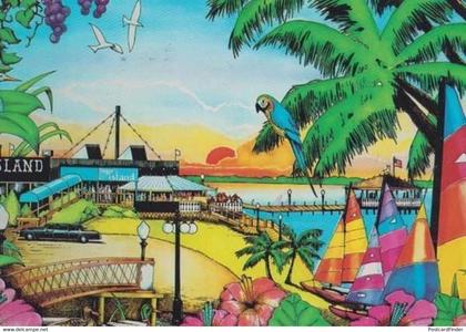 Fagers Island Parrott Ocean City Maryland Beer Theme Park American 80s Postcard