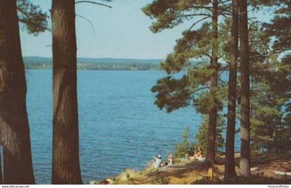 Fairy Lake Huntsville Picnic Watching Boat Boats USA Postcard