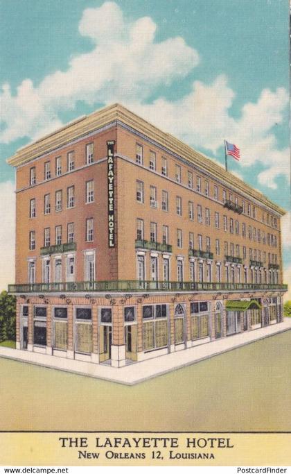 Linen The Lafayette Hotel New Orleans LA USA Louisiana Postcard