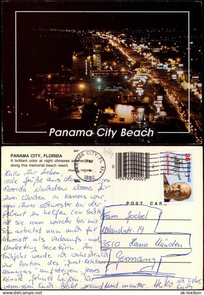 Panama City Panama City Beach Night View, Stadt-Panorama bei Nacht 1990