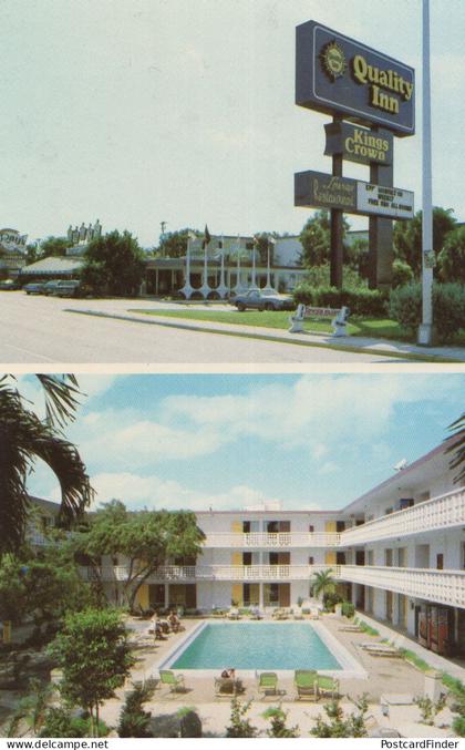 Quality Inn Kings Crown Fort Lauderdale Florida Rare USA Postcard