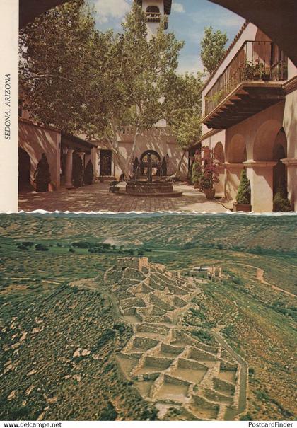 Tuzigoot Ruin Aerial View Clarksdale Arizona Sedona 2x Postcard