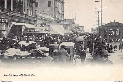 ATLANTIC CITY (NJ) Crowded Boardwalk - Publ. J. M. Jordan year 1904