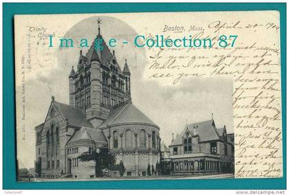 AMERIQUE - MA - MASSACHUSETTS - BOSTON - TRINITY CHURCH - 1904s Vintage Postcard