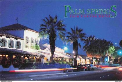 74025860 Palm Springs California USA Picturesque Palm Canyon Drive at night