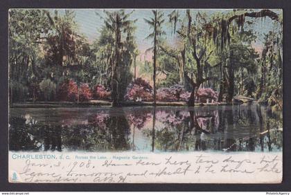 Postcard, United States, Charleston SC, Across the Lake, Magnolia Gardens