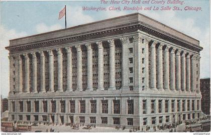 AK Chicago New City Hall County Building Washington Clark Randolph La Salle St. Street Illinois IL United States USA