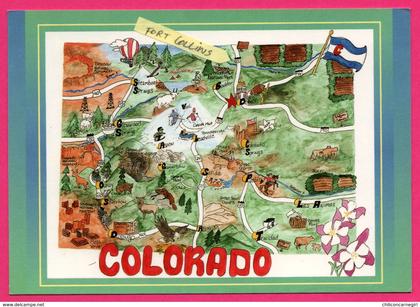 Carte Géographique - Colorado - Carte - Fort Collins - The Centennial State - SMITH SOUTHWESTERN