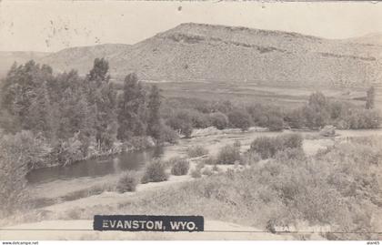 Evanston Wyoming, Bear River Scenic View, c1900s Vintage Real Photo Postcard