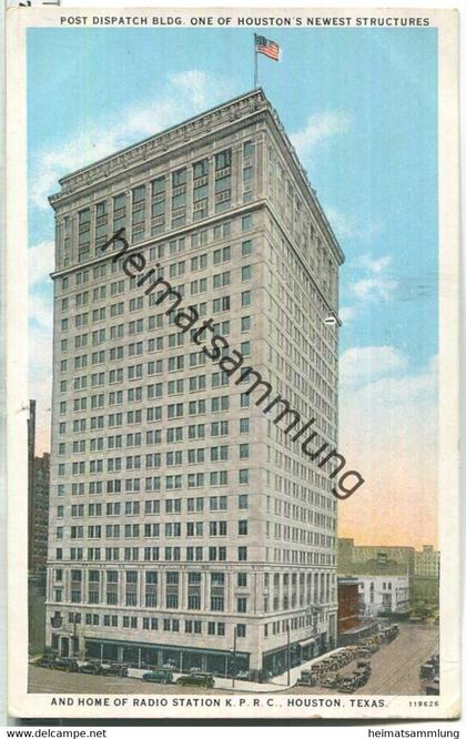 Houston Texas - Post Dispatch Building and Home of Radio Station K.P.R.C.