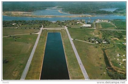 Houston TX Texas, San Jacinto Monument View, Battleship Texas, c1960s/70s Vintage Postcard