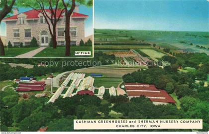 74019775 Charles City Iowa USA Aerial view of Sherman Nursery Company and Cashma