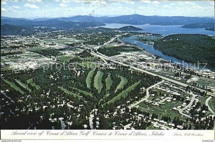 72479623 Coeur d Alene Golf Course ariel view City's northwest side Spokane Rive