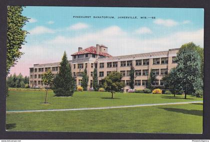 Postcard, United States, Janesville WI, Pinehurst Sanatorium