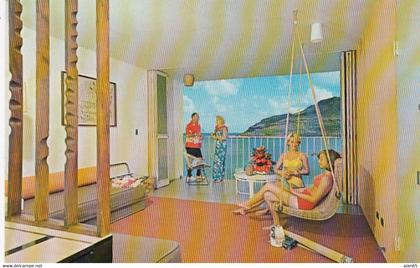 Kauai Island Hawaii, Kauai Surf Hotel Room c1960s Vintage Postcard