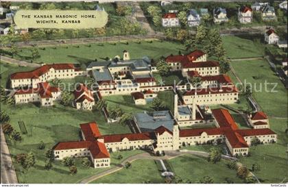 11694400 Wichita Kansas Masonic House aerial view