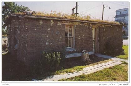 Oberlin KS Kansas, Pioneer Sod House at Indian Museum, c1970s Vintage Postcard