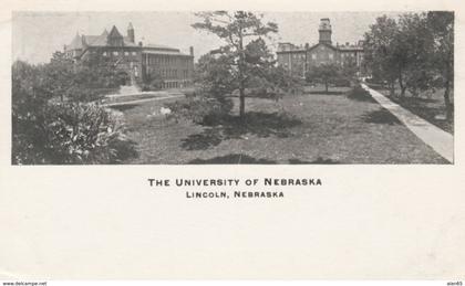 Lincoln Nebraska, Universtiy of Nebraska Campus Scene, c1900s Vintage Postcard