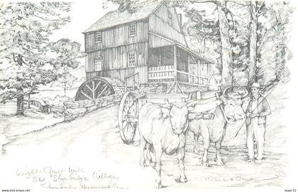 Etats-Unis - MA - Massachusetts - Illustrateurs - Illustrateur - Agriculture - Old Sturbridge Village - Wight Grist Mill