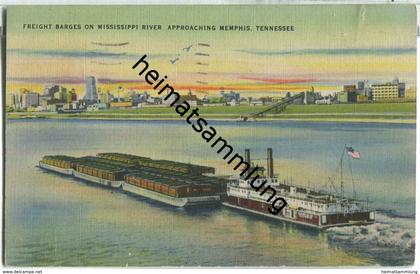 Tennessee - Memphis - Freight Barges on the Mississippi River