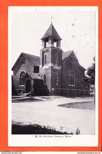 39440 ♥️ Rare ⭐ ITHACA  MI - Michigan USA ◉ Methodist Episcopal Church M E 1910s ◉ PAULDING Ohio