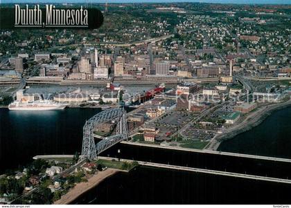 73745170 Duluth Minnesota Aerial view Lift Bridge Steamer William Irvin and Vist