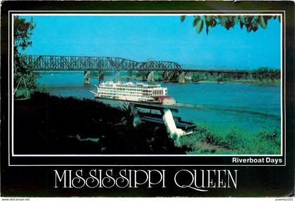 CPSM Mississippi Queen-Riverboat days-Beau timbre         L726