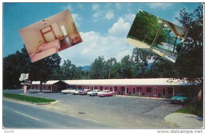 Cherokee NC North Carolina, The Pink Motel, Lodging, Auto, Interior View, c1950s Vintage Postcard